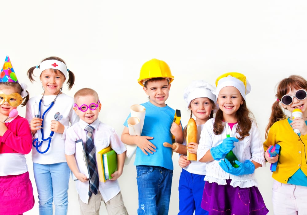 young children playing make-believe